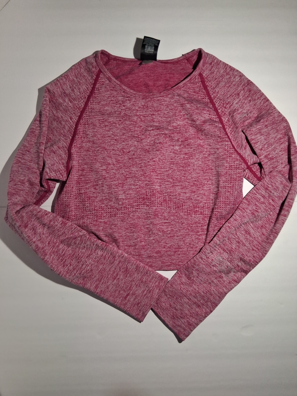 PINK Victoria's Secret Pink Heathered Long-Sleeve Crew